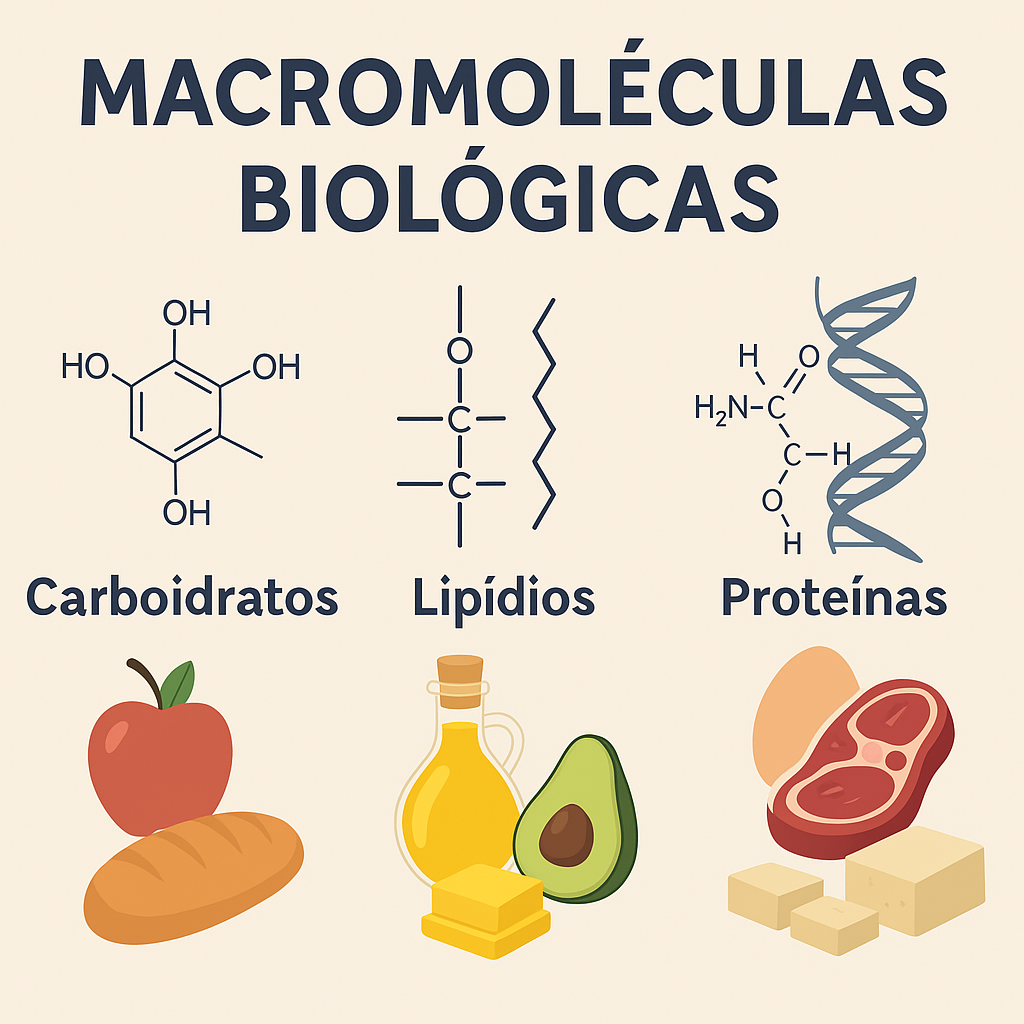Molécula de glicose e fontes alimentares como arroz, pão e frutas