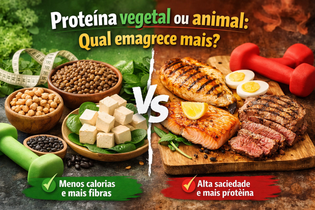 proteína vegetal ou animal